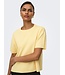 JDY JDYASTRA O-Neck Slit T-Shirt - Lichtgele dames top met ronde hals en korte mouwen