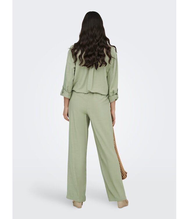 JDY JDYCAYA - Lichtgroene dames linnen broek