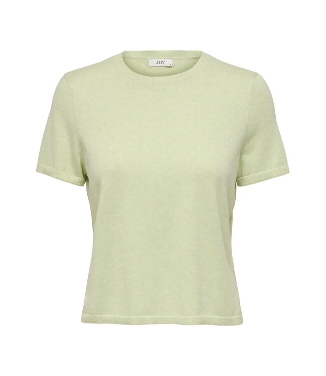 JDY JDYBODIL - fijn gebreide dames T-shirt in het lichtgroen gemêleerd