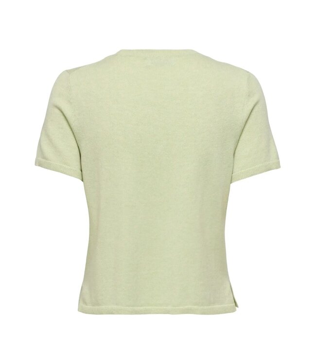 JDY JDYBODIL - fijn gebreide dames T-shirt in het lichtgroen gemêleerd
