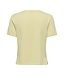 JDY JDYBODIL - fijn gebreide dames T-shirt in het lichtgeel gemêleerd
