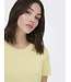 JDY JDYBODIL - fijn gebreide dames T-shirt in het lichtgeel gemêleerd