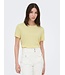 JDY JDYBODIL - fijn gebreide dames T-shirt in het lichtgeel gemêleerd