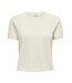 JDY JDYBODIL - fijn gebreide dames T-shirt in het off-white gemêleerd