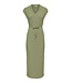 JDY JDYSONAL - fijn gebreide lange dames jurk in sage groen met subtiele glitter