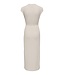 JDY JDYSONAL - fijn gebreide lange dames jurk in beige melange met subtiele glitter
