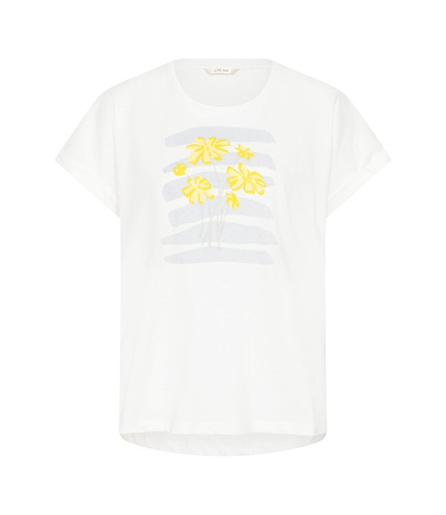 CREAM CRAlma T-Shirt – dames T-shirt met bloemenprint in zacht katoen