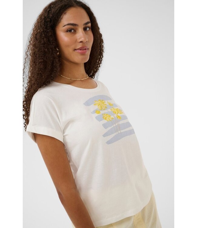 CREAM CRAlma T-Shirt – dames T-shirt met bloemenprint in zacht katoen
