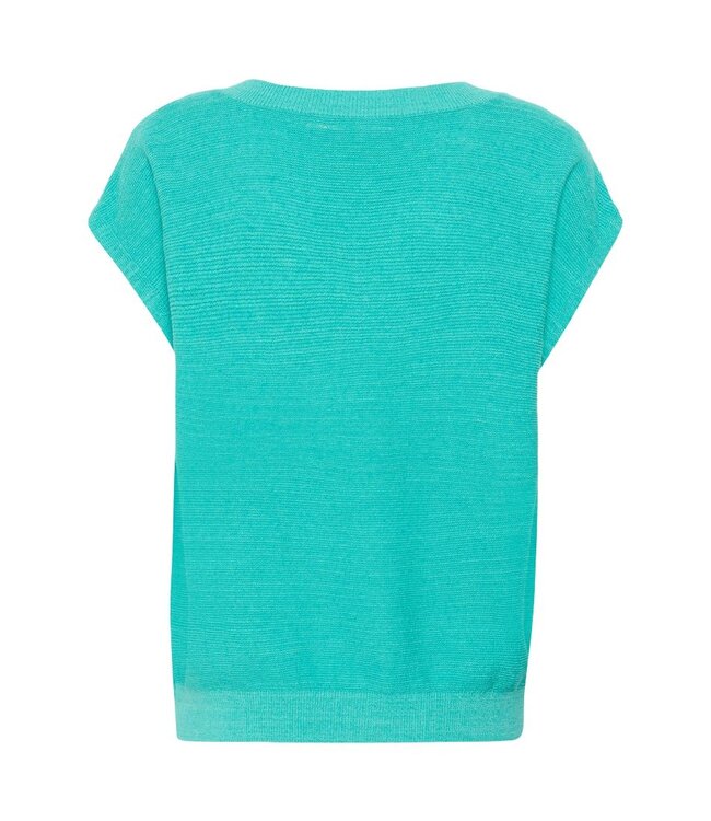 CREAM CREvisa Knit Blouse – dames fijngebreide top in linnen katoen