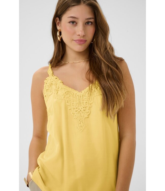 CREAM CRAnna Top – dames camisole met kant en verstelbare bandjes