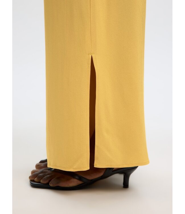 Selected Femme SLFLAURA Slit Pant – dames broek met wijde pijpen en zijsplit