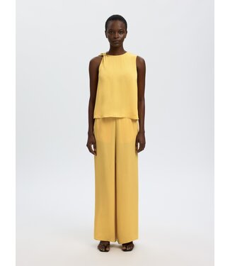 Selected Femme SLFLAURA Slit Pant - Ochre