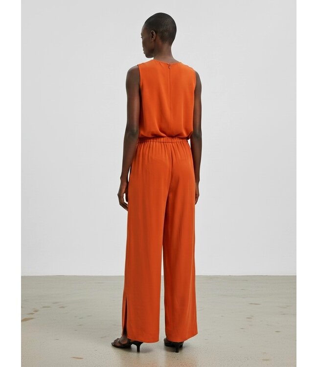 Selected Femme SLFLAURA Slit Pant – dames broek met wijde pijpen en zijsplit