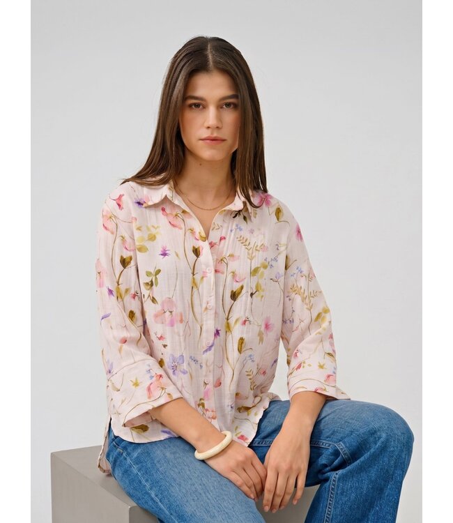 JDY JDYVIOLA Life 3/4 Shirt – dames blouse met bloemenprint