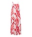 Object OBJAGGIE Long Dress – Lila dames maxi jurk met print, spaghettibandjes en open rug