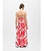 Object OBJAGGIE Long Dress – Lila dames maxi jurk met print, spaghettibandjes en open rug