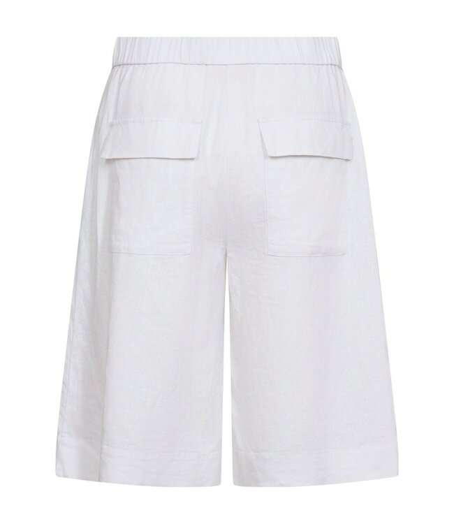 Freequent FQLAVA Shorts - witte linnenmix dames shorts met elastische taille