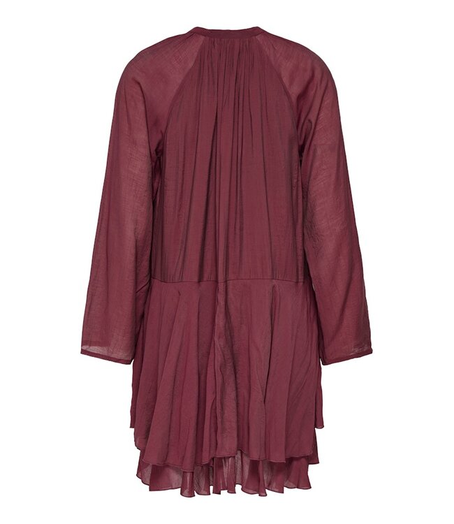 JDY JDYHARPER Frill Dress - bordeaux dames jurk met frill details