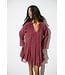 JDY JDYHARPER Frill Dress - bordeaux dames jurk met frill details