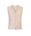b.young BYFALAKKA Waistcoat 2 - gestreept dames gilet in linnenmix