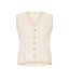 b.young BYFALAKKA Waistcoat 2 - Beige dames gilet in linnenmix