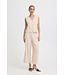 b.young BYFALAKKA Waistcoat 2 - Beige dames gilet in linnenmix