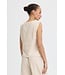 b.young BYFALAKKA Waistcoat 2 - Beige dames gilet in linnenmix