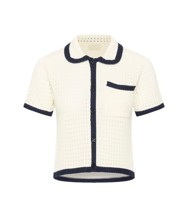 KAFFE KAbrianna dames gebreid vest met korte mouwen