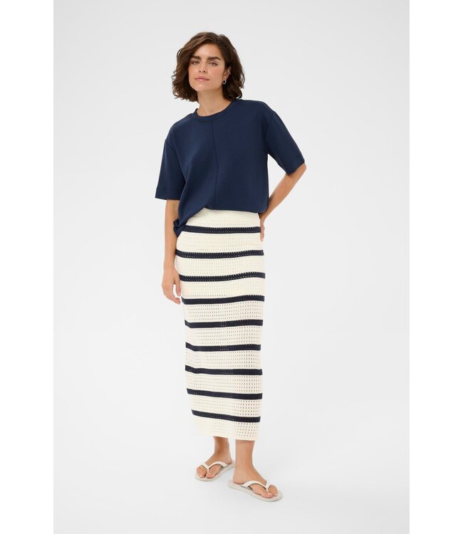 KAFFE KAbrianna gebreide dames midi rok