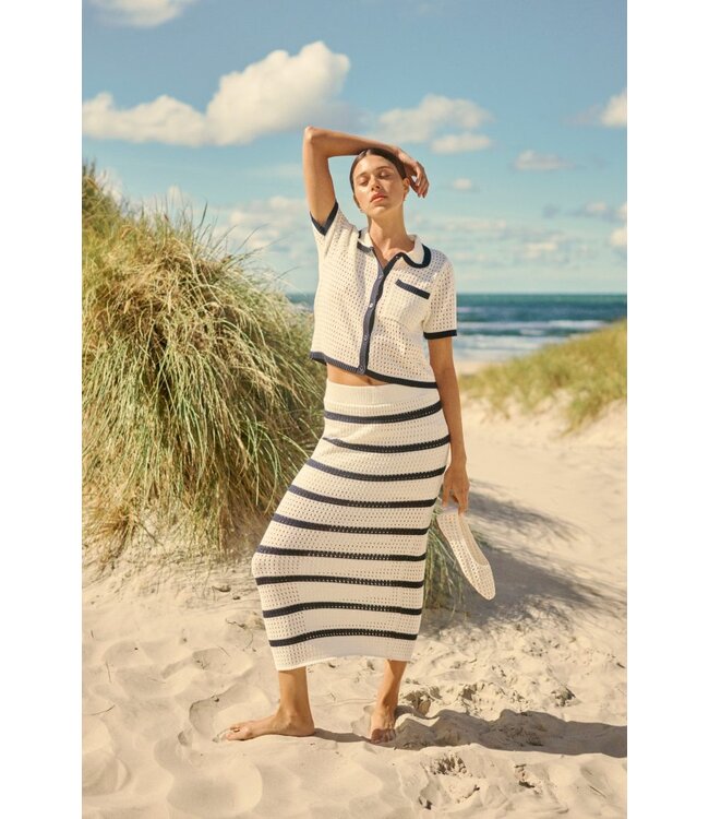 KAFFE KAbrianna gebreide dames midi rok