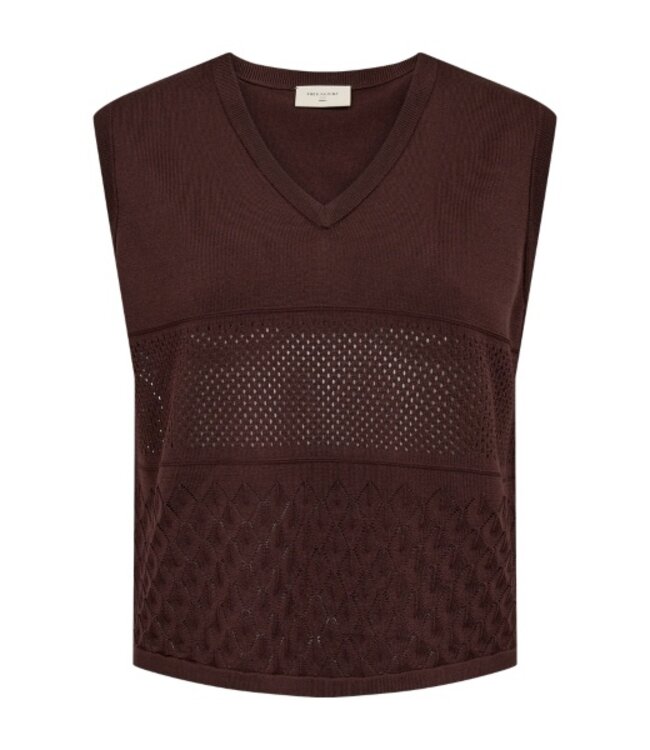 Freequent FQLUCKY gebreide mouwloze dames top