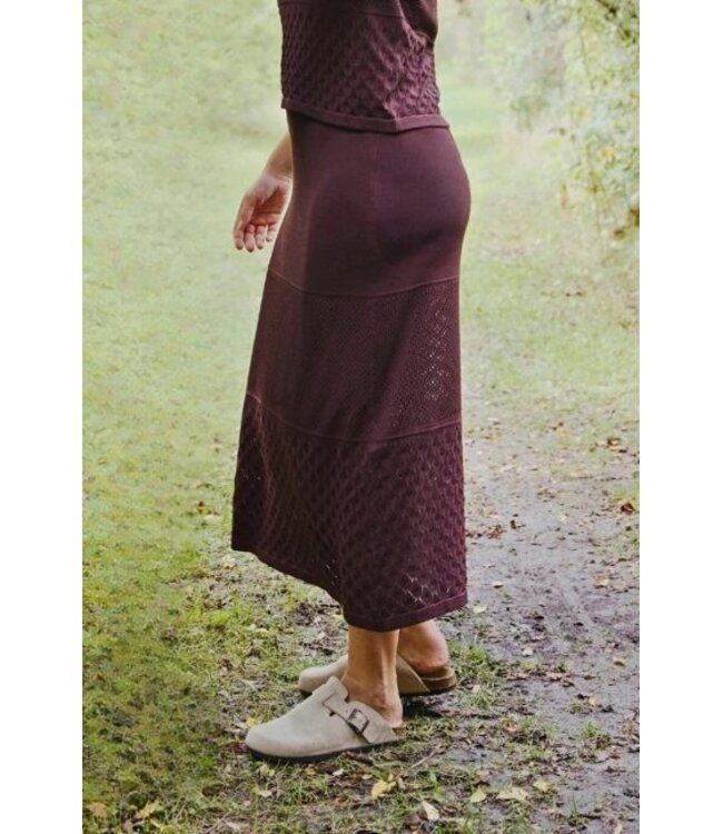 Freequent FQLUCKY gebreide midi dames rok