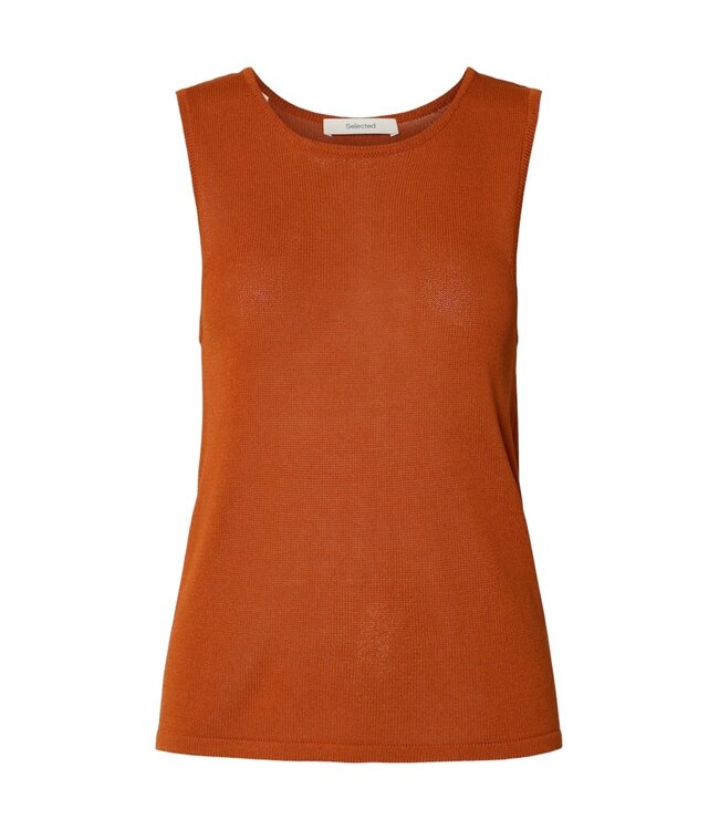 Selected Femme SLFMOON licht gebreide dames tanktop