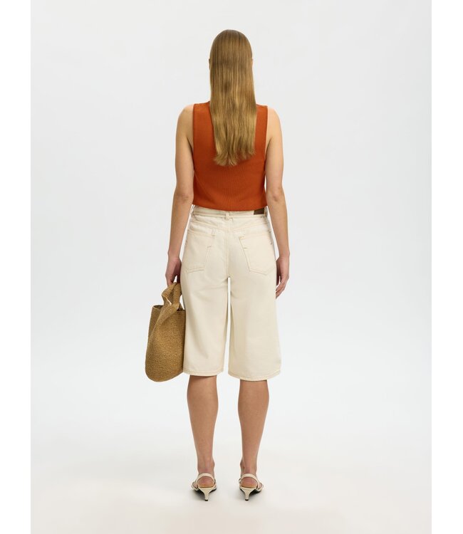 Selected Femme SLFMOON licht gebreide dames tanktop