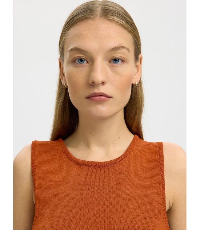 Selected Femme SLFMOON licht gebreide dames tanktop