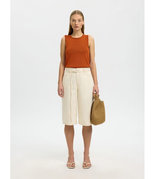 Selected Femme SLFMOON licht gebreide dames tanktop