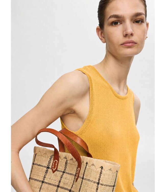 Selected Femme SLFMOON licht gebreide dames tanktop