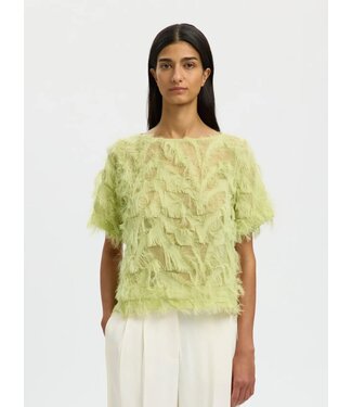 Selected Femme SLFMYLINE Boat Neck Top - Lint