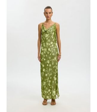 Selected Femme SLFGIONA Slim Ankle Strap Dress - Lint AOP: Flower