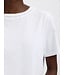 Selected Femme SLFASSIA witte biologisch katoenen dames T-shirt met fijne details