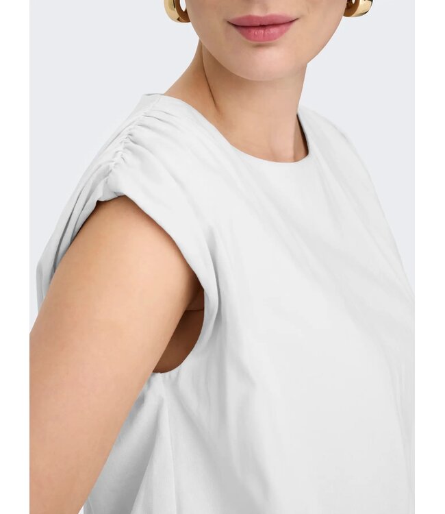 JDY JDYMARA off-white katoenen dames mouwloze top