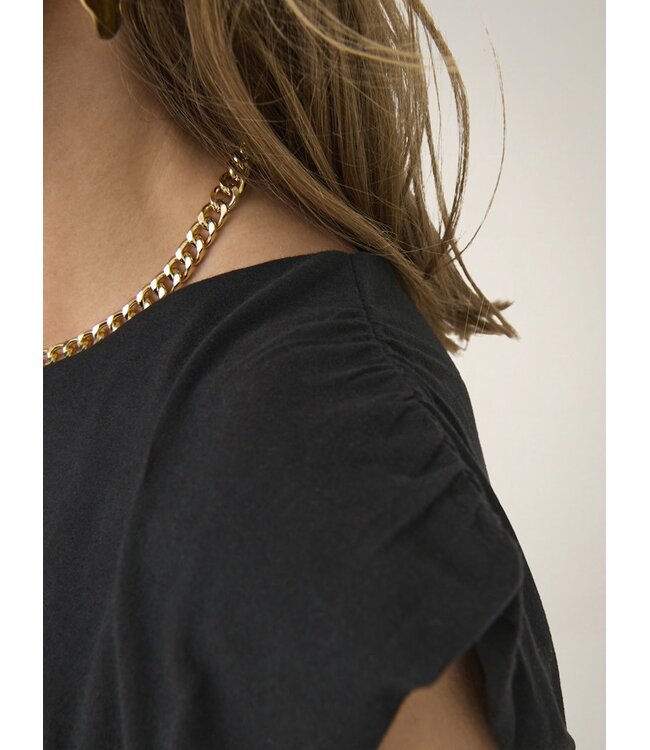 JDY JDYMARA zwarte katoenen dames mouwloze top