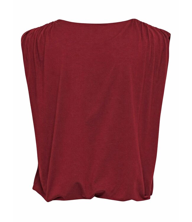 JDY JDYMARA rhubarb rode katoenen dames mouwloze top