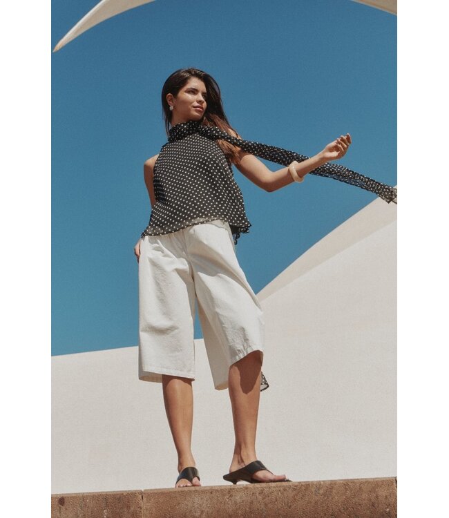 JDY JDYBIANCA witte katoenen dames bermuda shorts