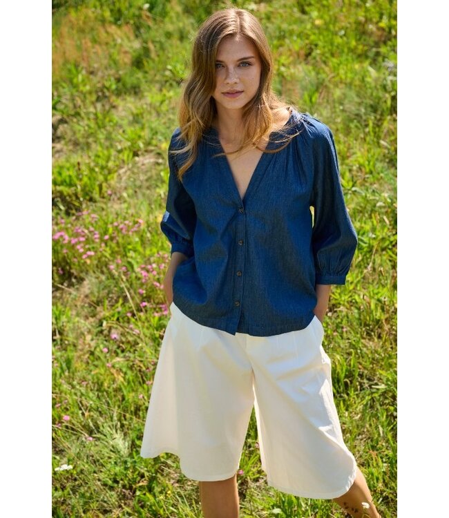 JDY JDYBIANCA witte katoenen dames bermuda shorts