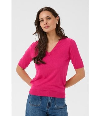 KAFFE KAlizza V-Neck Pullover - Beetroot Purple