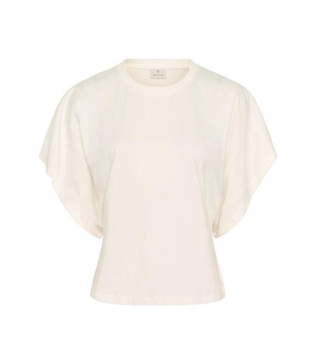 KAFFE KAstormy chalk katoenen dames boxy t-shirt