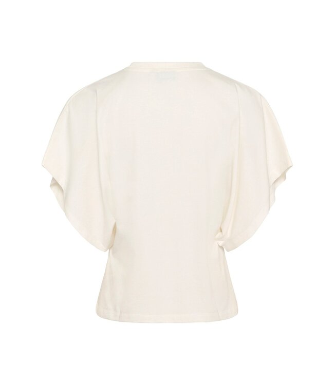 KAFFE KAstormy chalk katoenen dames boxy t-shirt