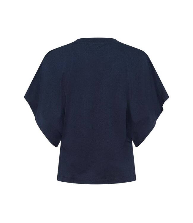KAFFE KAstormy midnight marine katoenen dames boxy t-shirt