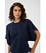 KAFFE KAstormy midnight marine katoenen dames boxy t-shirt